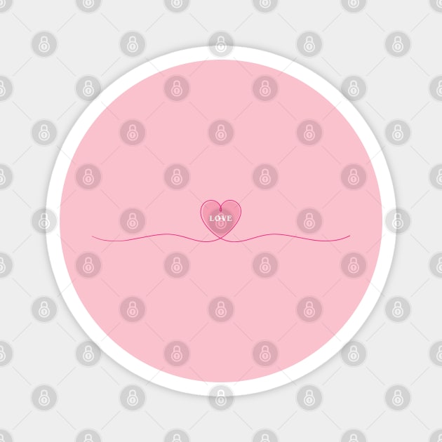 Line Art Heart Magnet by Laura Contarino